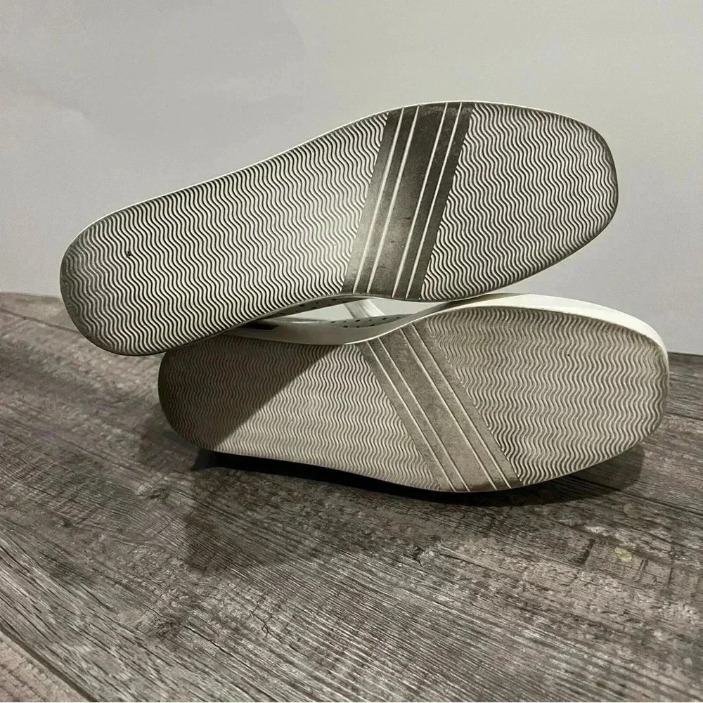 Linea Paolo Kendra White Leather Platform Sneaker 7.5 casual elegant chic sporty